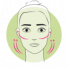 Moters veido, kuriam rūgštis veikia prieš senėjimą, atvaizdas, pabrėžiantis hialurono rūgšties poveikį odai