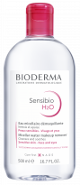 BIODERMA produkto nuotrauka, Sensibio H2O 500ml, micelinis valomasis vanduo jautriai odai