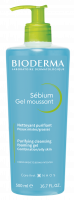 BIODERMA produkto nuotrauka, Sebium Gel moussant 500ml, putojantis gelinis prausiklis riebiai odai